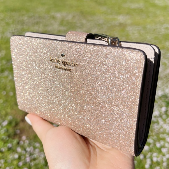 Kate Spade Giftable Boxed Medium Compact Bifold Rose Gold Wallet - Picture 3 of 6